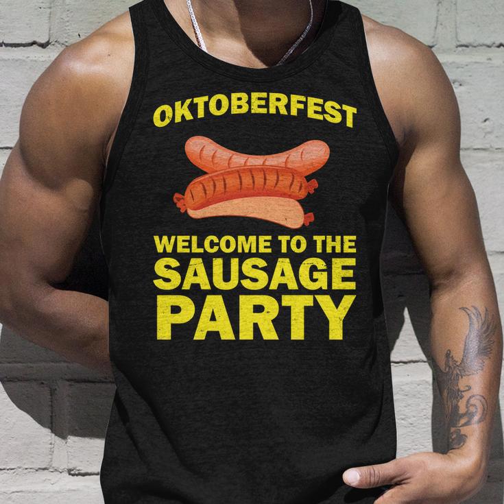 Oktoberfest Welcome To The Sausage Party Unisex Tank Top Gifts for Him