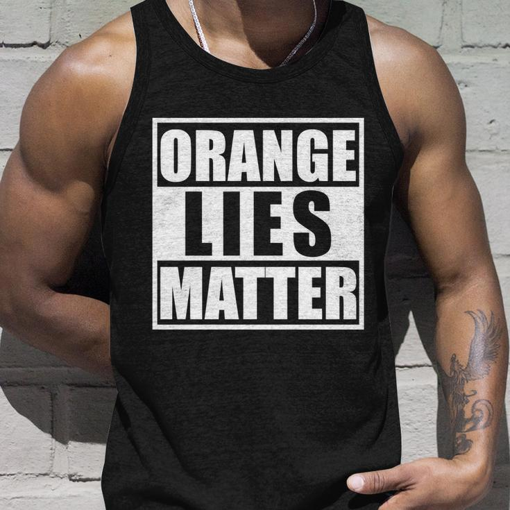 Orange Lies Matter Resist Anti Trump Unisex Tank Top Gifts for Him