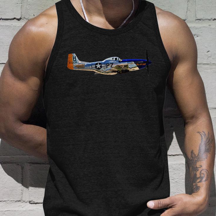 P51 Mustang Wwii Fighter Plane Us Military Aviation History Unisex Tank Top Gifts for Him