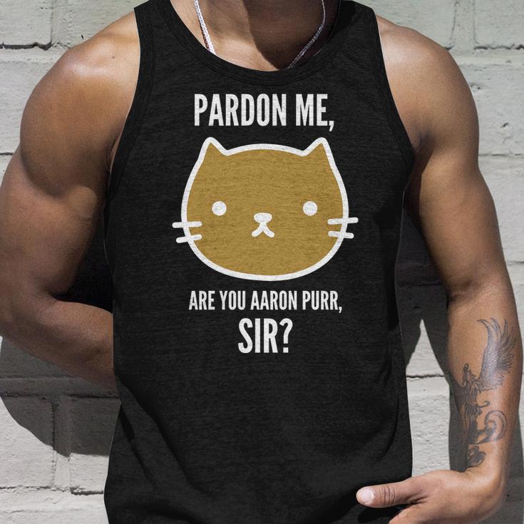 Pardon Me Are You Aaron Purr Sir Unisex Tank Top Gifts for Him