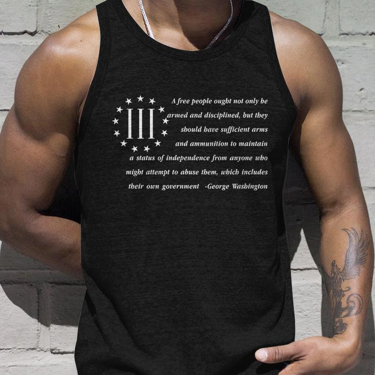 Patriot George Washington American Flag Quote Unisex Tank Top Gifts for Him