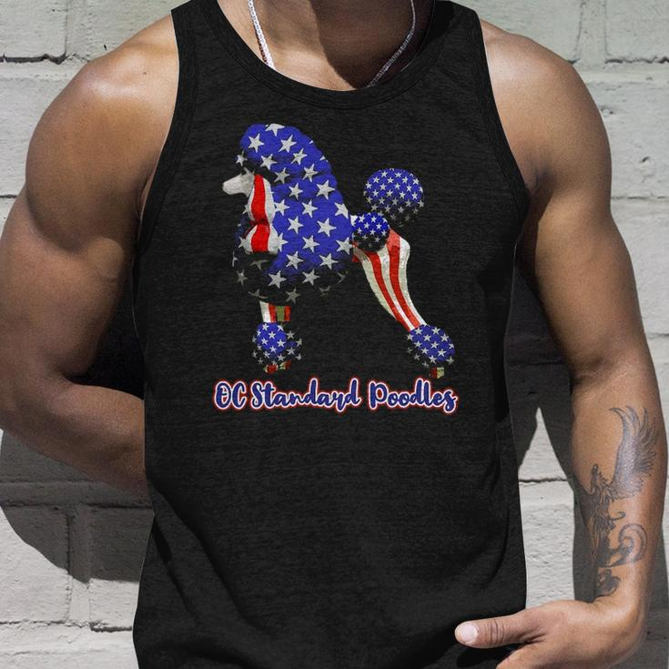 Patriotic Flag Poodle For American Poodle Lovers Unisex Tank Top Gifts for Him