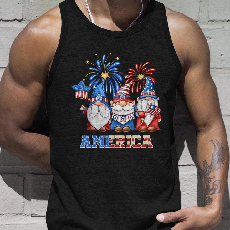 Patriotic Gnomes 4Th Of July Funny Gnome Love American Flag Gift Unisex Tank Top Gifts for Him