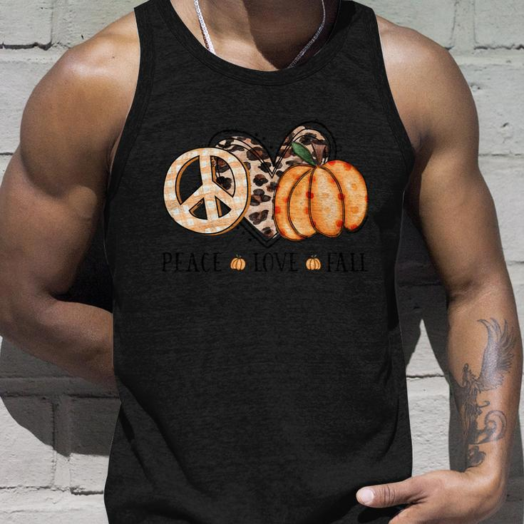Peace Love Fall Thanksgiving Quote V2 Unisex Tank Top Gifts for Him