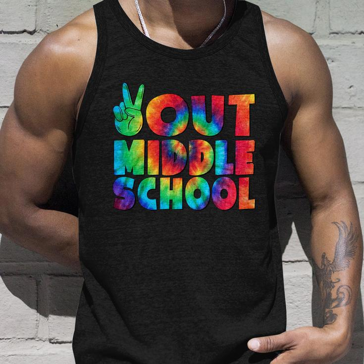 Peace Out Middle School Graduation Happy Last Day Of School Gift Unisex Tank Top Gifts for Him