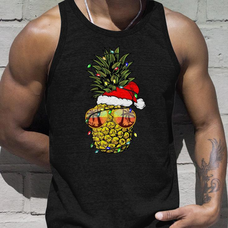 Pineapple Christmas Tree Or Christmas In July Pineapple Cool Gift Unisex Tank Top Gifts for Him