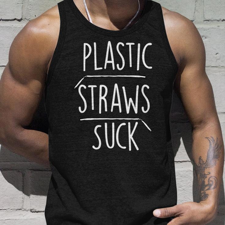 Plastic Straws Suck Unisex Tank Top Gifts for Him