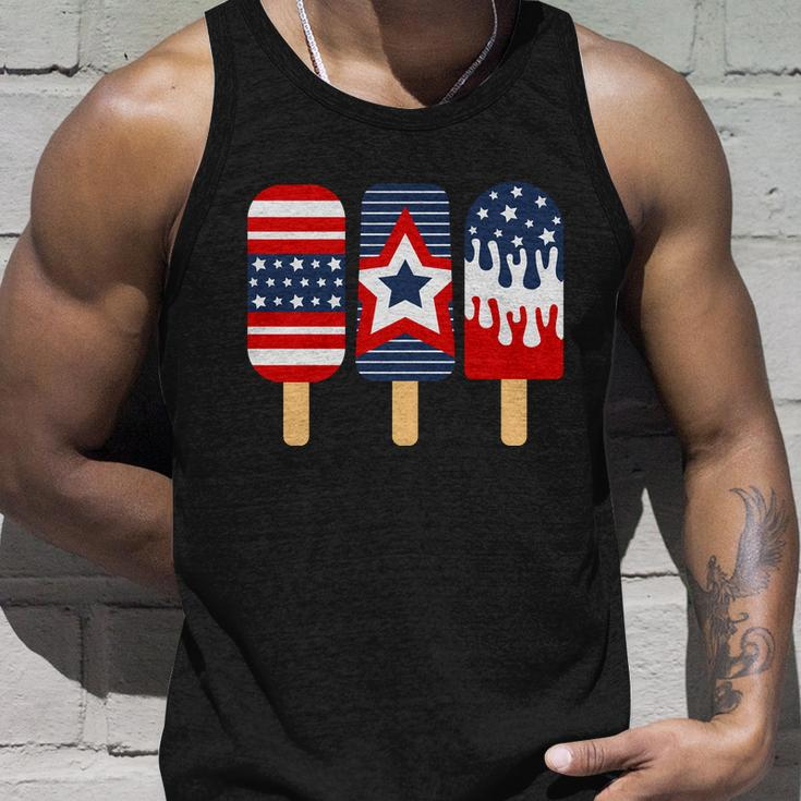 Popsicle Red White Blue American Graphic Plus Size Shirt For Men Women Family Unisex Tank Top Gifts for Him