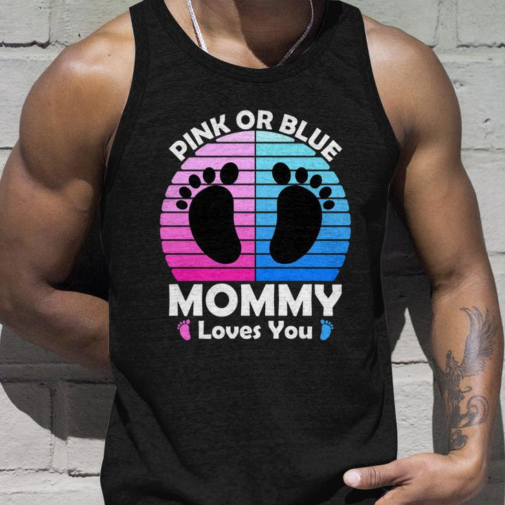 Pregnancy Announcet Mom 2021 Pink Or Blue Mommy Loves You Cool Gift Unisex Tank Top Gifts for Him