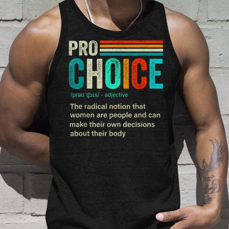 Pro Choice Definition Feminist Womens Rights Retro Vintage Unisex Tank Top Gifts for Him