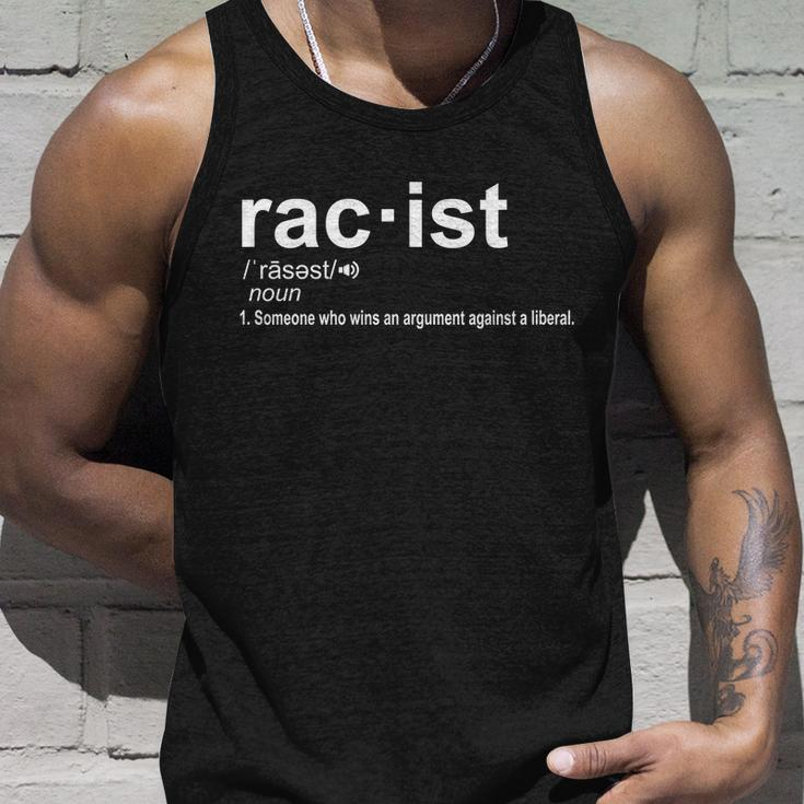 Pro Republican Funny The Liberal Racist Definition Unisex Tank Top Gifts for Him