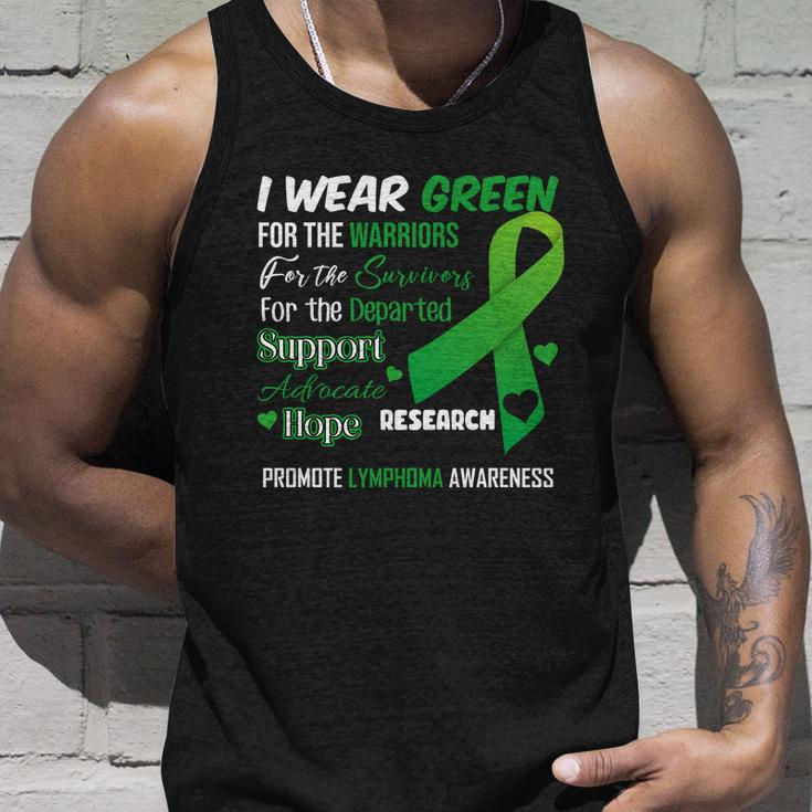 Promote Lymphoma Awareness Wear Green Tshirt Unisex Tank Top Gifts for Him