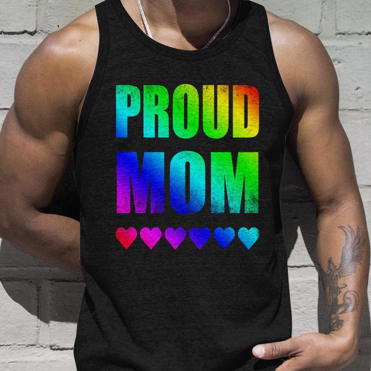 Proud Mom Gay Lesbian Lgbtq Pride Rainbow Mothers Day Gift V2 Unisex Tank Top Gifts for Him