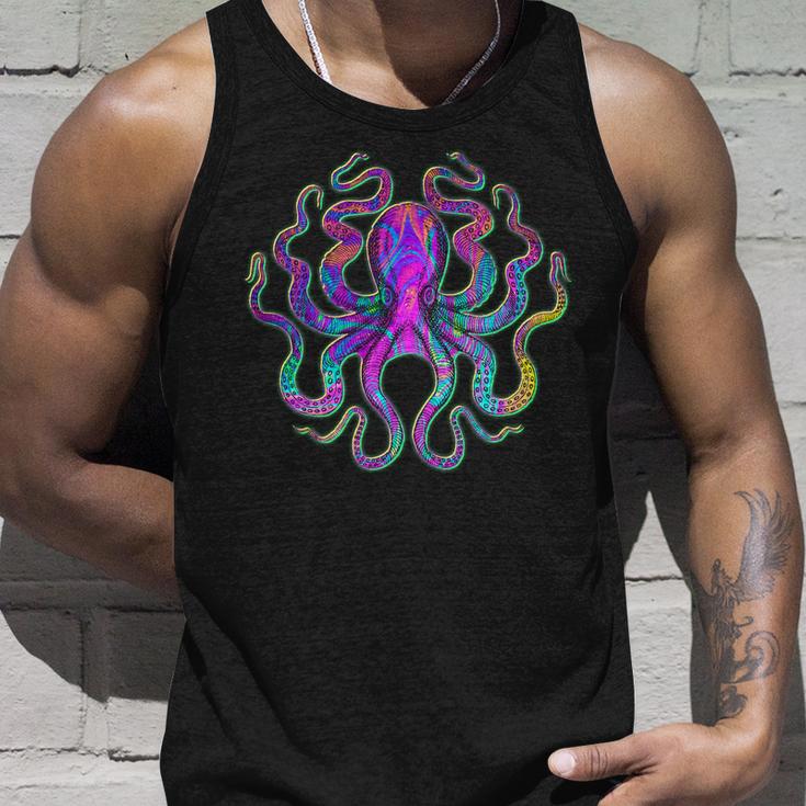 Psychedelic Octopus Tshirt Unisex Tank Top Gifts for Him