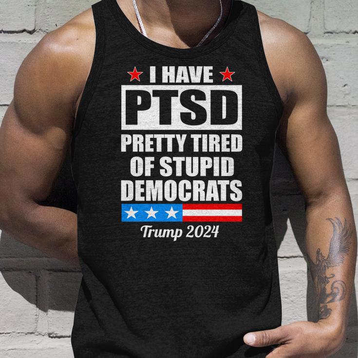 Ptsd Pretty Tired Of Democrats Trump Unisex Tank Top Gifts for Him