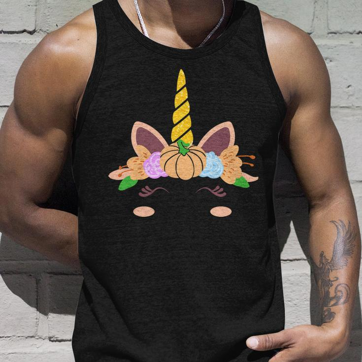 Pumpkin Autumn Fall Unicorn Cute Graphic Design Printed Casual Daily Basic Unisex Tank Top Gifts for Him