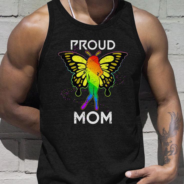 Rainbow Butterfly Proud Lesbian Mom Mothers Day Gift Lgbt Cool Gift Unisex Tank Top Gifts for Him