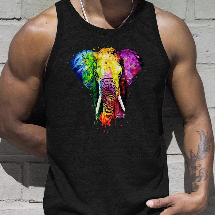 Rainbow Elephant Art Cute Gift Unisex Tank Top Gifts for Him