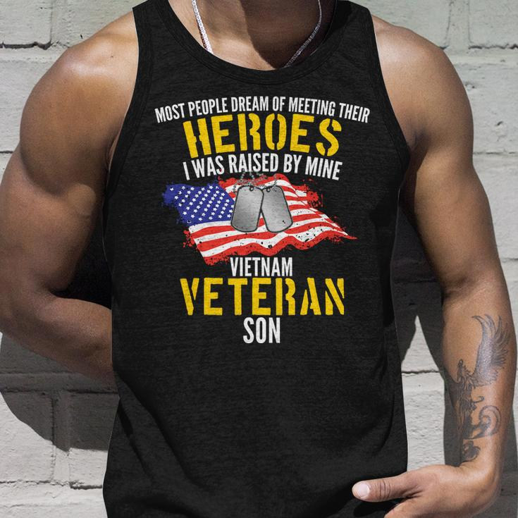 Raised By My Hero Proud Vietnam Veterans Son Tshirt Unisex Tank Top Gifts for Him