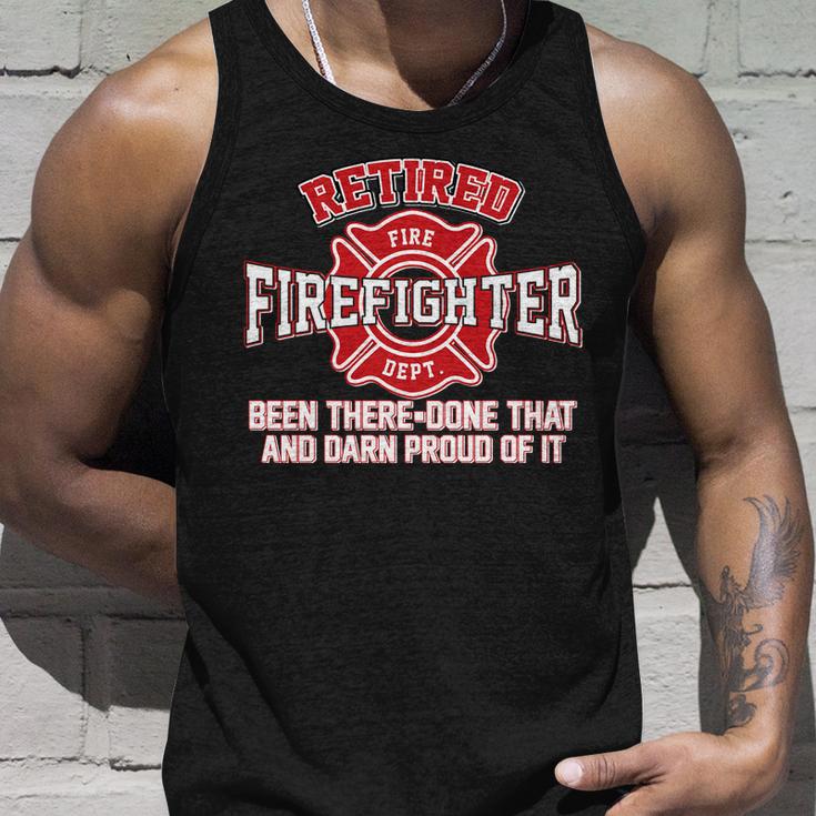 Retired Firefighter Been There Done That Tshirt Unisex Tank Top Gifts for Him