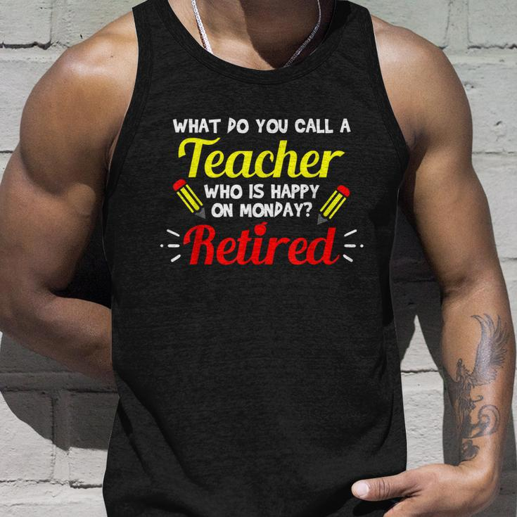 Retired Teacher Funny Teacher Retirement Unisex Tank Top Gifts for Him