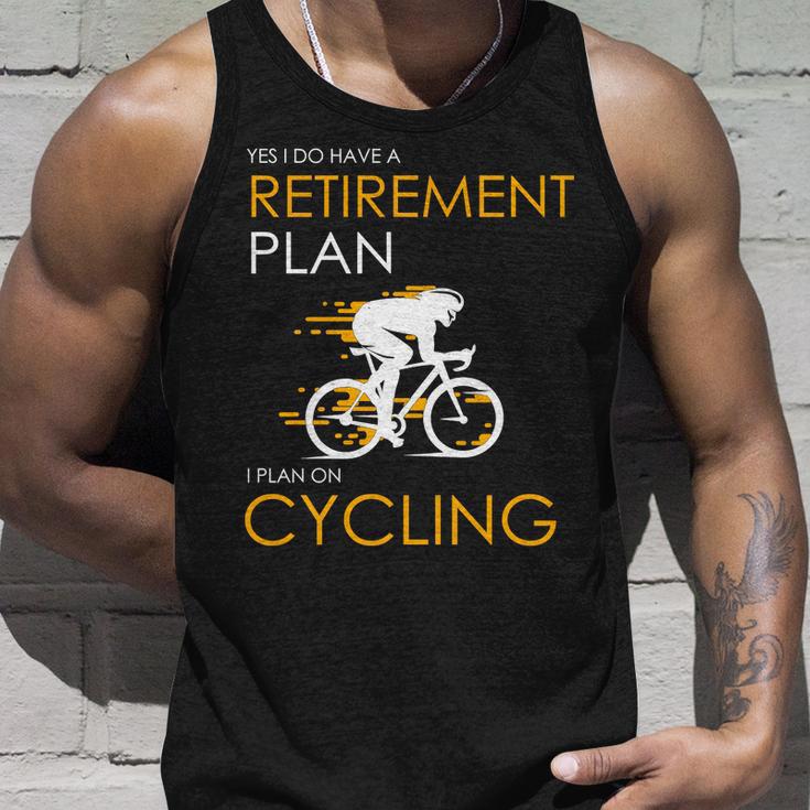 Retirement Plan On Cycling V2 Unisex Tank Top Gifts for Him