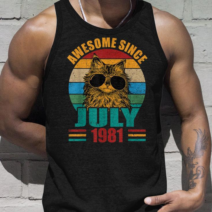 Retro Awesome Since July 1981 41St Birthday 41 Years Old Unisex Tank Top Gifts for Him