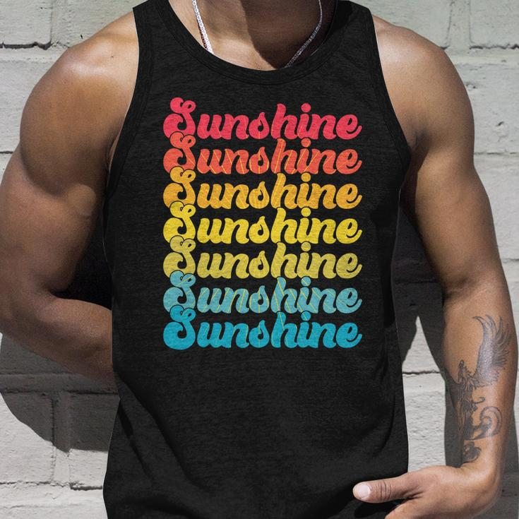Retro Vintage Sunshine Sun Text Tshirt Unisex Tank Top Gifts for Him