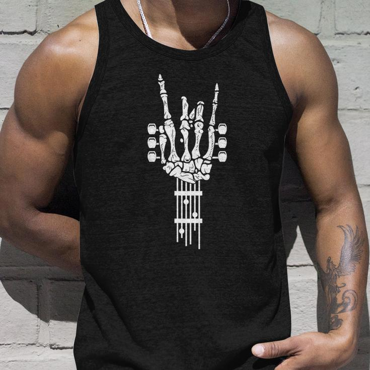 Rock Roll Skeleton Gift Guitar Music Lover Gift Unisex Tank Top Gifts for Him