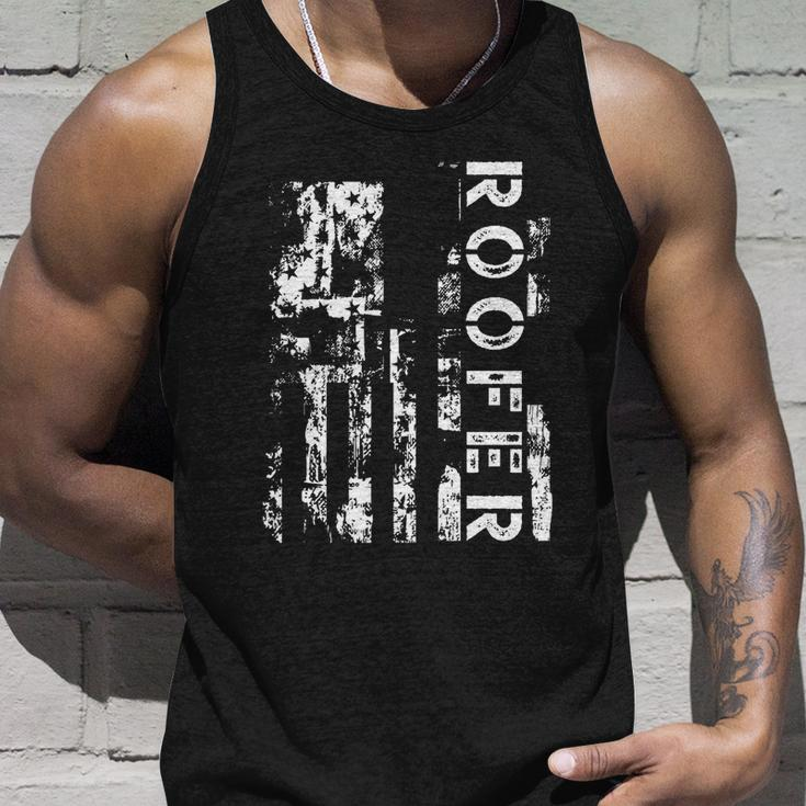 Roofer Us Flag Construction Worker Proud Labor Day Worker Gift Unisex Tank Top Gifts for Him