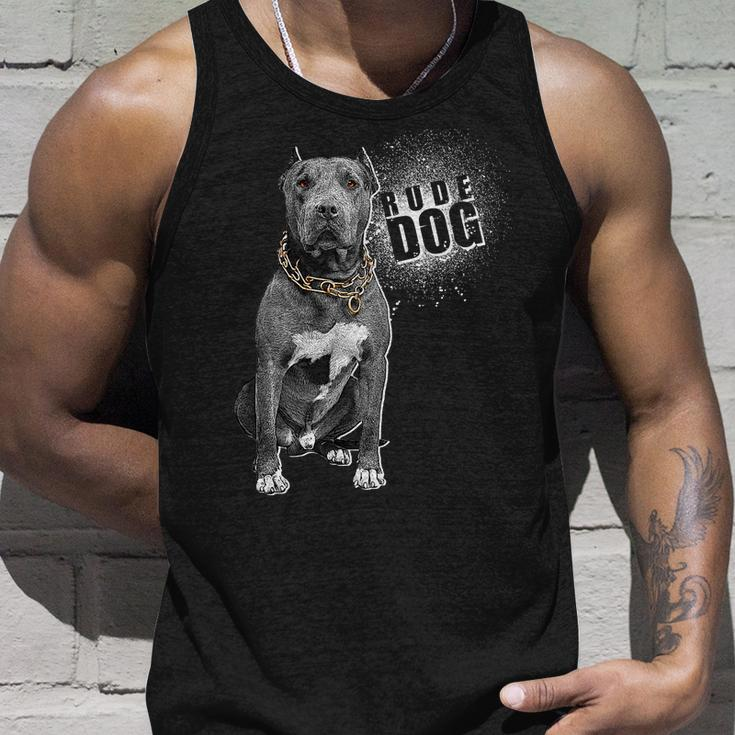 Rude Dog Pitbull Lover Unisex Tank Top Gifts for Him