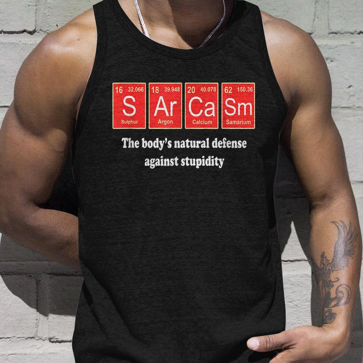 Sarcasm The Bodys Natural Defense Against Stupidity Unisex Tank Top Gifts for Him