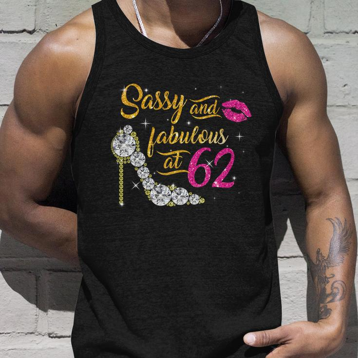 Sassy And Fabulous At 62 Years Old 62Nd Birthday Shoe Lip Unisex Tank Top Gifts for Him