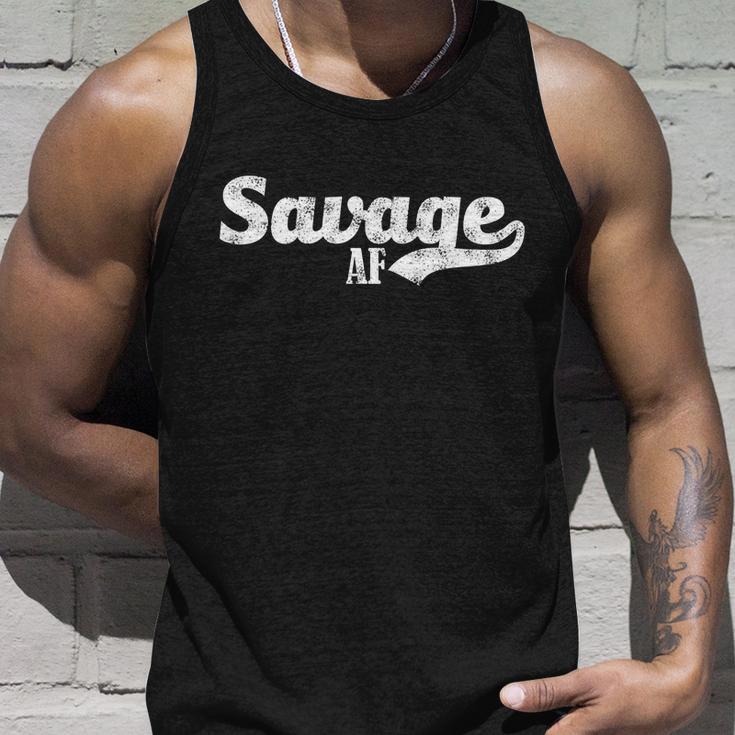 Savage Af V2 Unisex Tank Top Gifts for Him