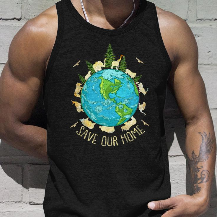 Save Our Home Animals Wildlife Conservation Earth Day Unisex Tank Top Gifts for Him