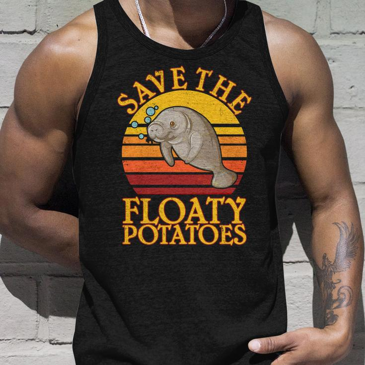 Save The Floaty Potatoes Manatee Unisex Tank Top Gifts for Him
