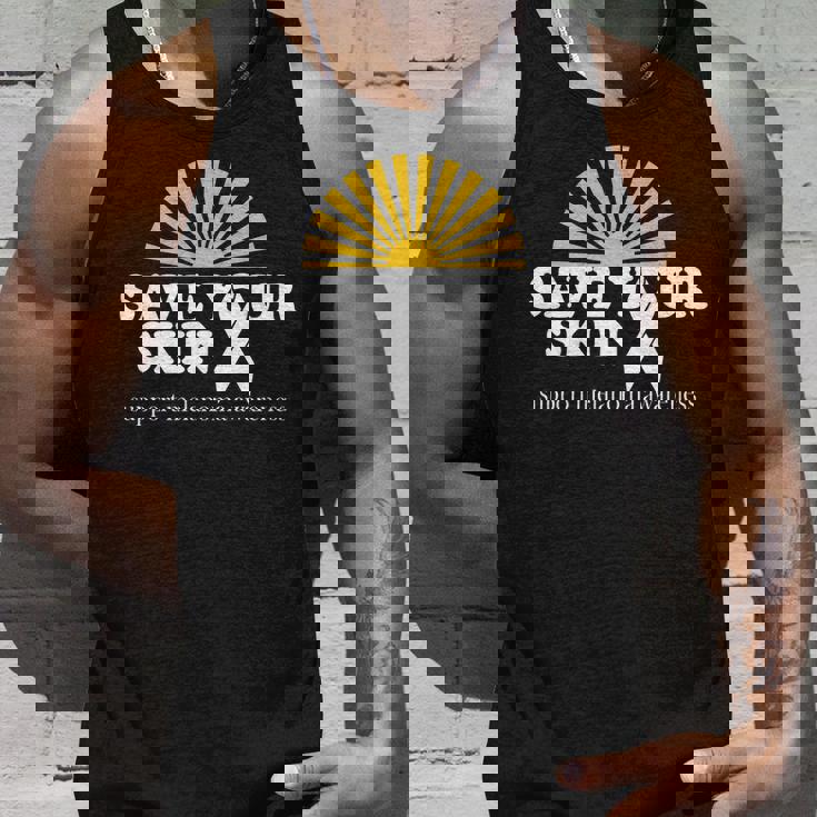 Save Your Skin Melanoma Awareness Unisex Tank Top Gifts for Him Save Your Skin Melanoma Awareness Unisex Tank Top Gifts for Him