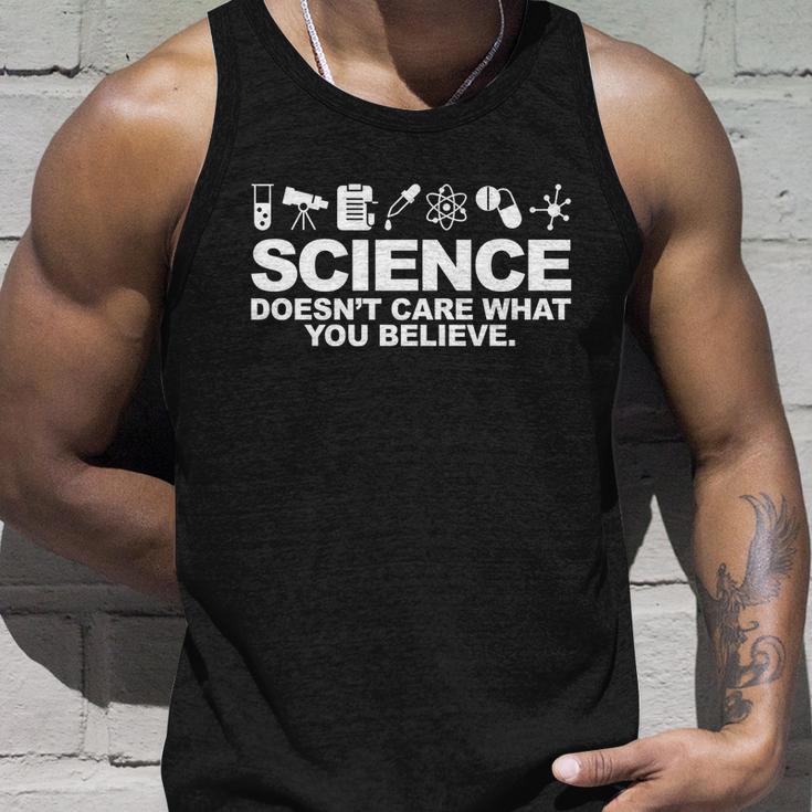 Science Doesnt Care What You Believe V2 Unisex Tank Top Gifts for Him