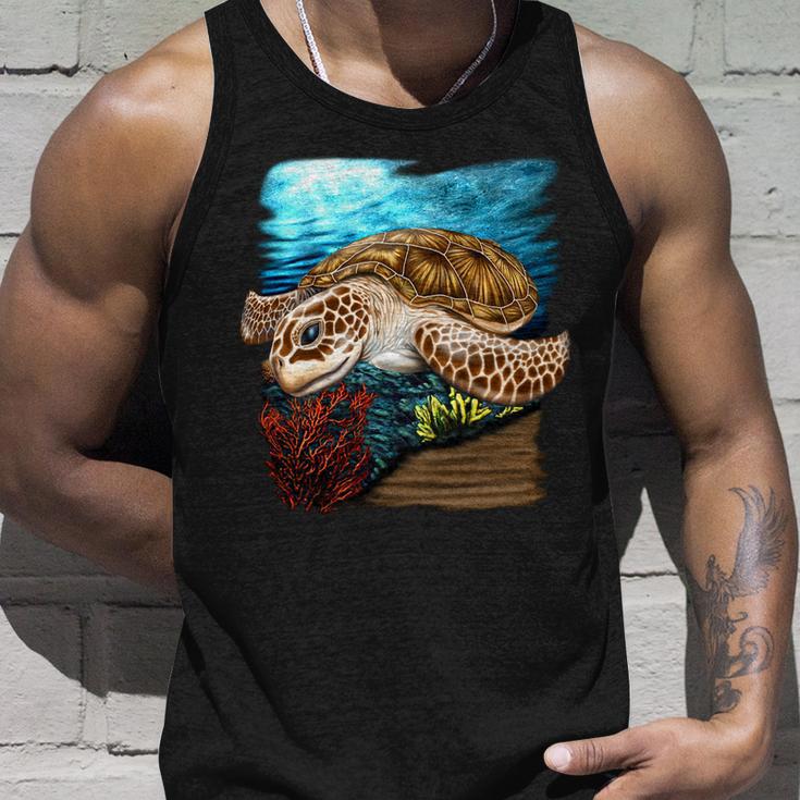 Sea Turtle Ocean V2 Unisex Tank Top Gifts for Him