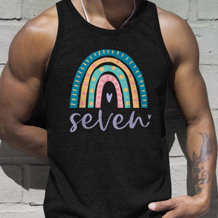 Seven Year Old Rainbow Birthday Gifts For Girls 7Th Bday Unisex Tank Top Gifts for Him