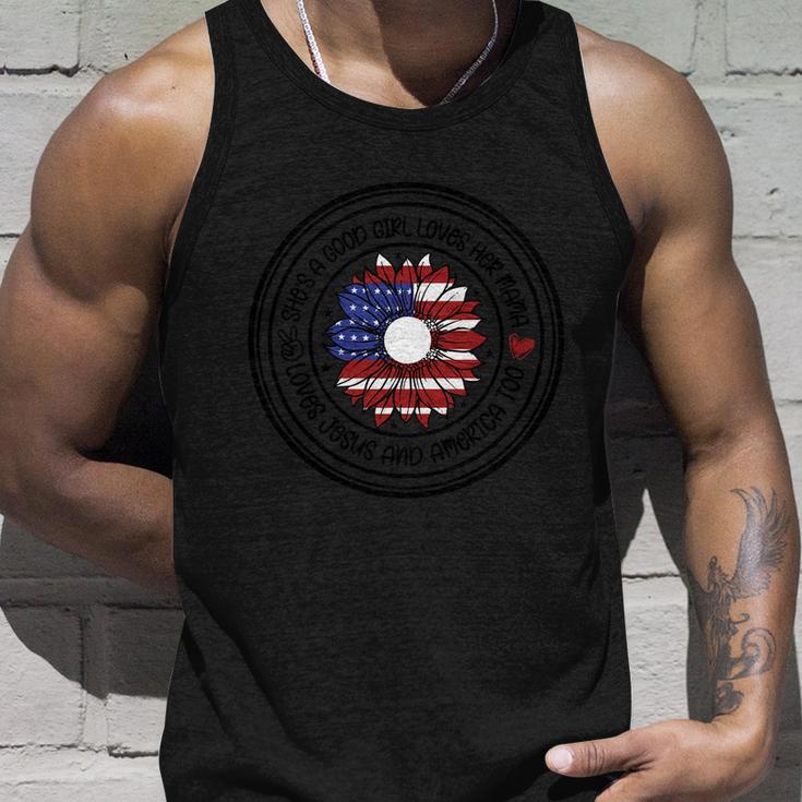 Shes A Good Girl Loves Her Mama Loves Jesus And America 4Th Of July Unisex Tank Top Gifts for Him