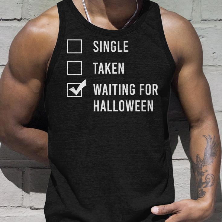 Single Taken Waiting For Halloween Spend All Year Unisex Tank Top Gifts for Him