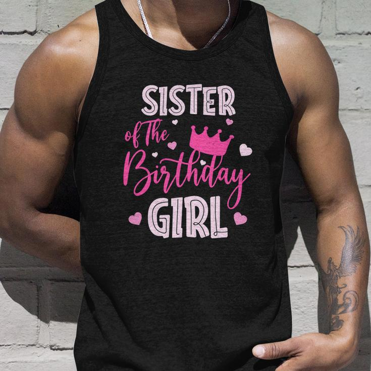 Sister Of The Birthday Girl Funny Cute Pink Unisex Tank Top Gifts for Him