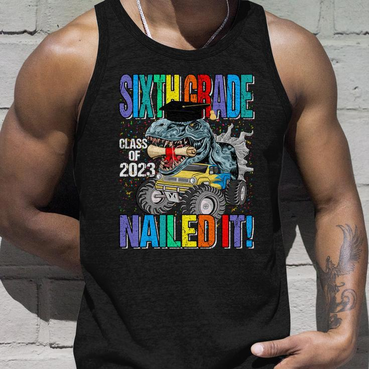 Sixth Grade Class Of 2023 Nailed It Monster Truck Dinosaur Cool Gift Unisex Tank Top Gifts for Him