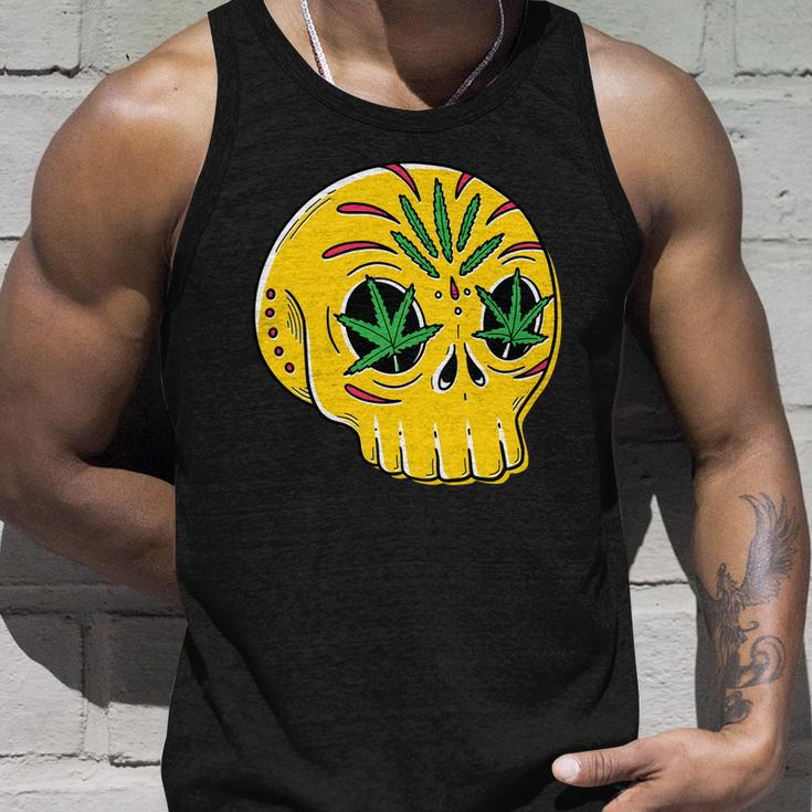 Skull Weed Unisex Tank Top Gifts for Him