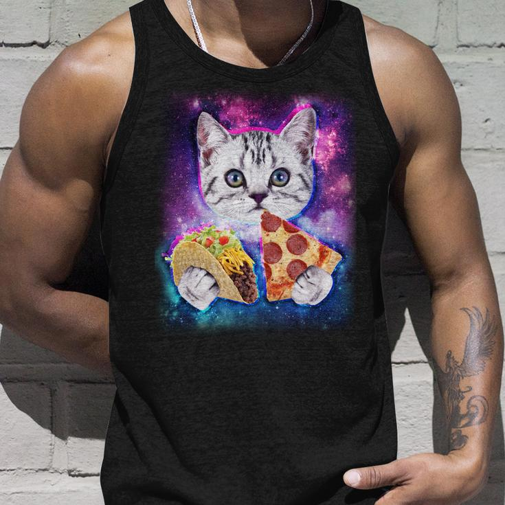 Space Cat Pizza And Tacos Tshirt Unisex Tank Top Gifts for Him