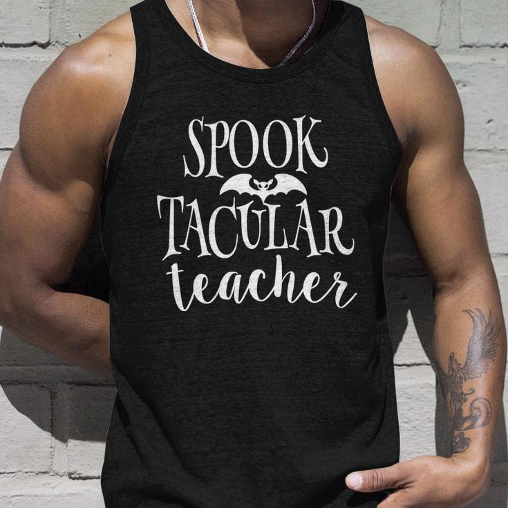 Spook Tacular Teacher Halloween Quote Unisex Tank Top Gifts for Him