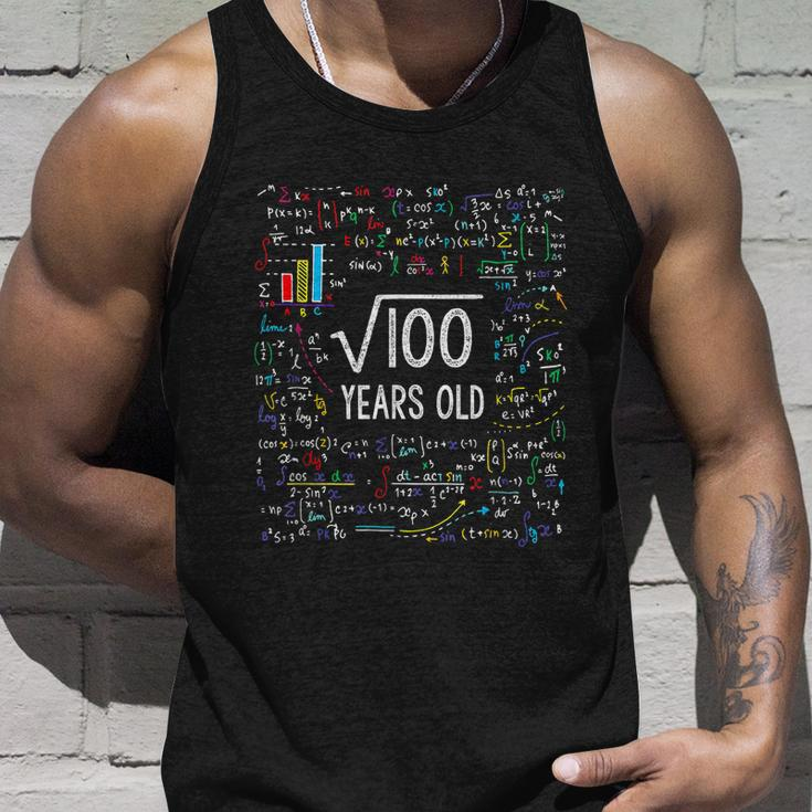 Square Root Of 100 10Th Birthday 10 Year Old Gifts Math Bday Tshirt Unisex Tank Top Gifts for Him
