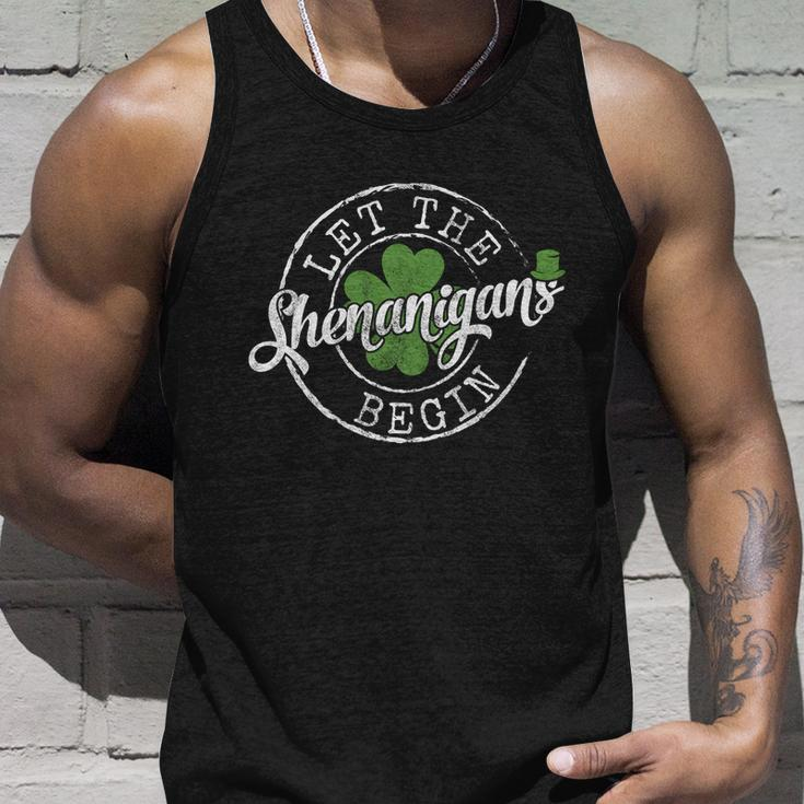 St Patricks Day Funny St Patricks Day Let The Shenanigans Begin Unisex Tank Top Gifts for Him