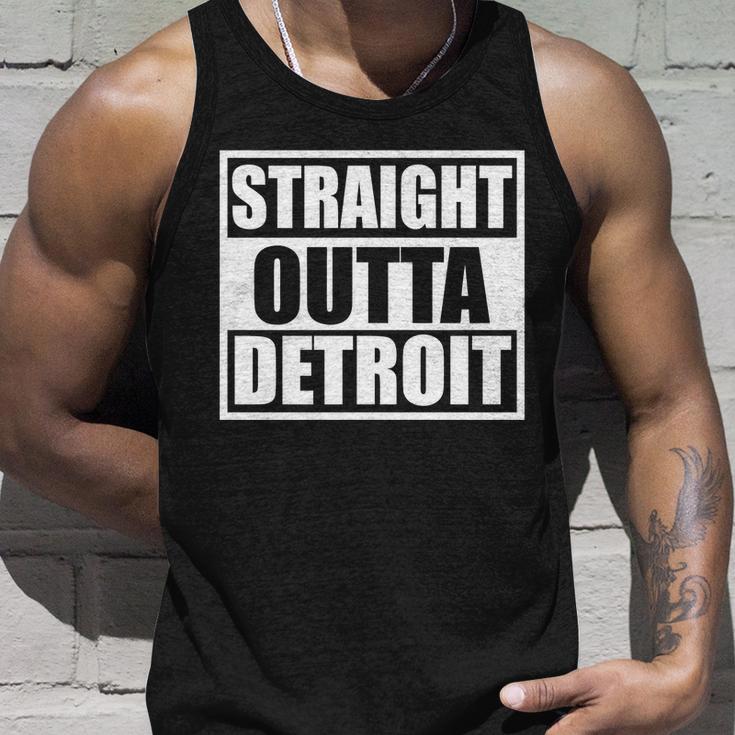 Striaght Outta Detroit Michigan Tshirt Unisex Tank Top Gifts for Him